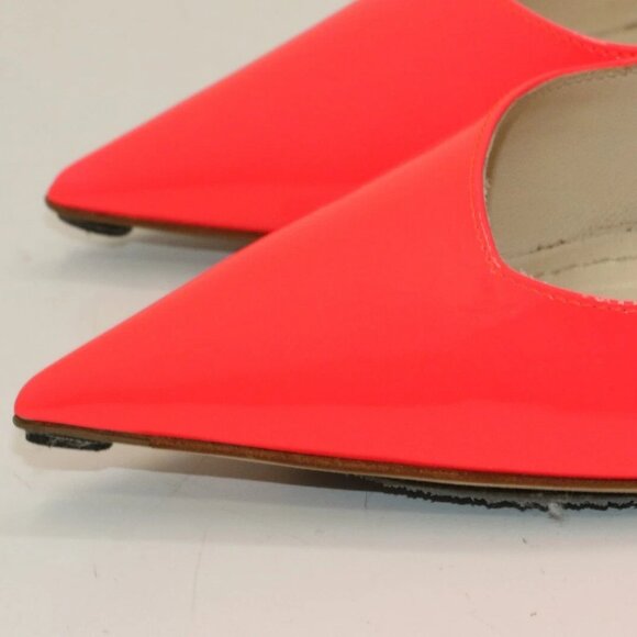 Christian Dior Neon Coral Patent Leather Lucite Heel Pumps EU 38 US 8 - Picture 10 of 16